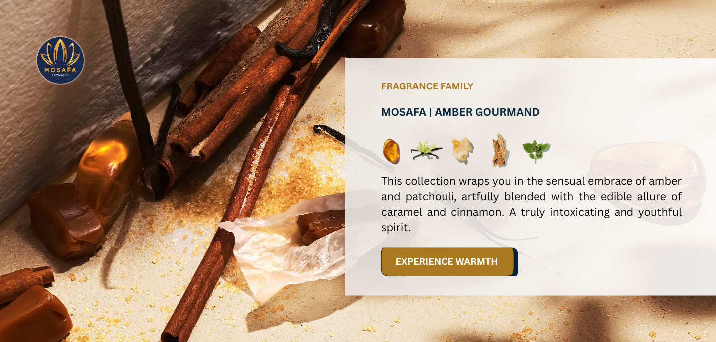 An opulent display of a vanilla pod, cinnamon sticks, cocoa beans, and caramel swirl on a rich, dark textile.